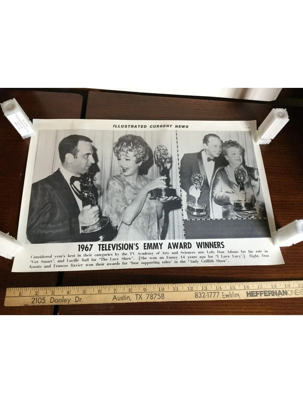 Illustrated Current News Photo - 1967 Emmy Don Adams Lucille Ball Knotts Bavier